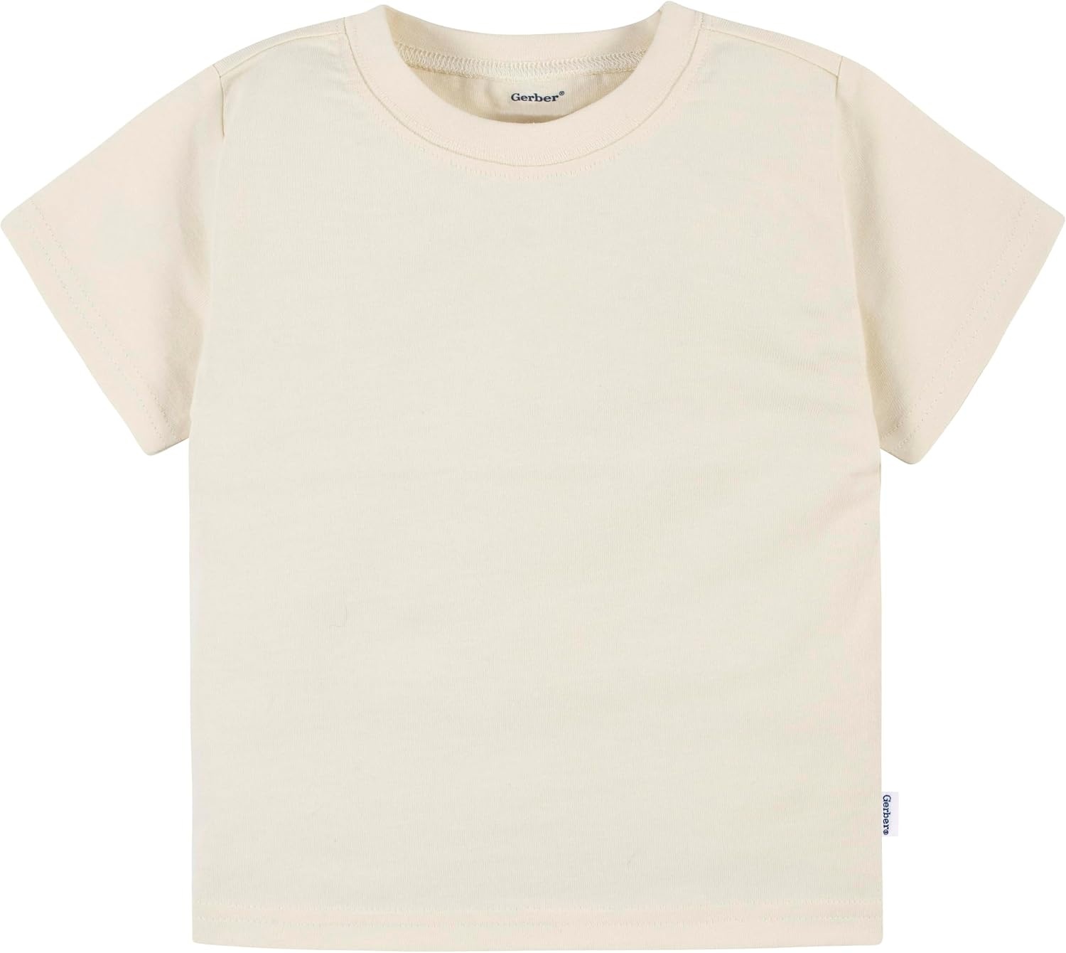 image:imageGerber Baby amp Toddler 5Pack Solid Short Sleeve TShirts Jersey 160 GSMGrey