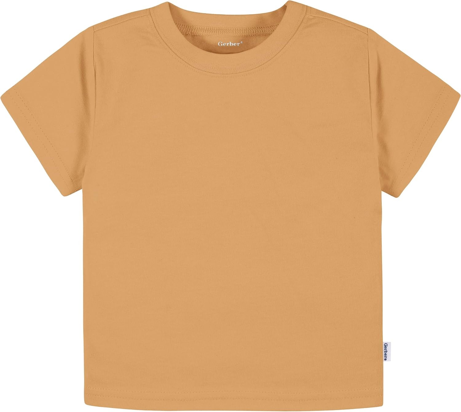image:imageGerber Baby amp Toddler 5Pack Solid Short Sleeve TShirts Jersey 160 GSMRust
