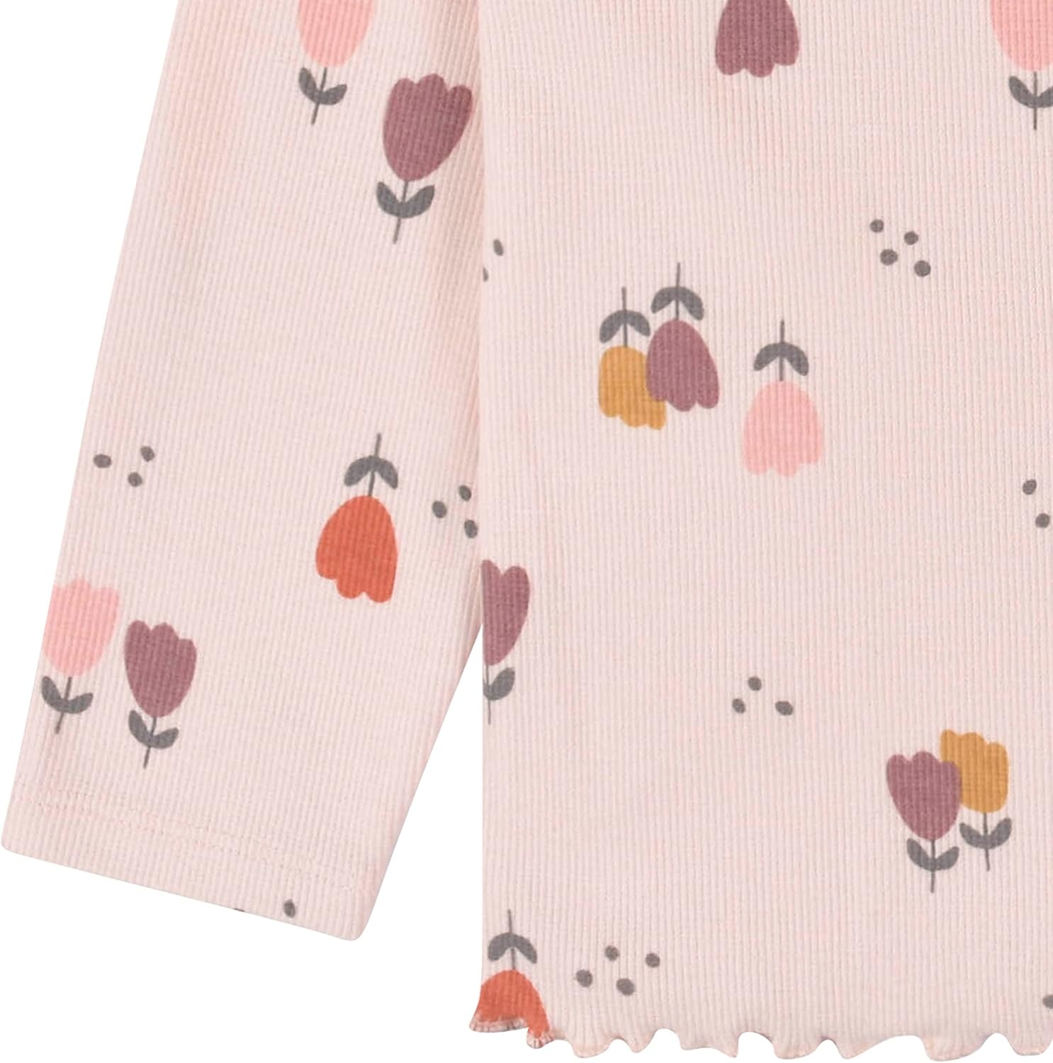 image:imageGerber Baby amp Toddler Girls 2Pack Double Ruffle Long Sleeve TopsShirtPink Purple