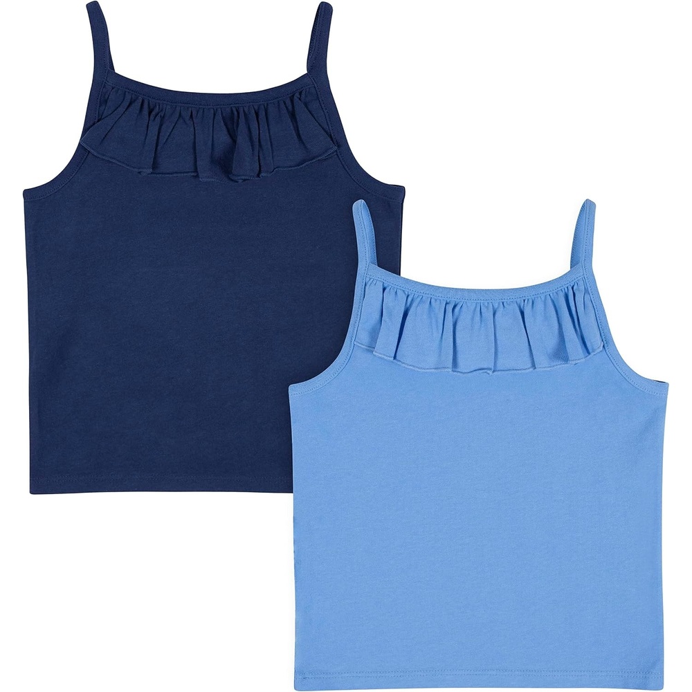 image:imageGerber Baby Girls 2Pack Sleeveless TopsBlue