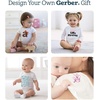 Gerber Baby 3-Pack Short-Sleeve Slip-on Shirts(White)
