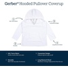 Gerber Baby & Toddler Boys & Girls Hooded Kangaroo Pocket Terry Cover Up(White)