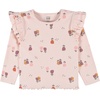 Gerber Baby & Toddler Girls 2-Pack Double Ruffle Long Sleeve TopsShirt(Pink & Purple)