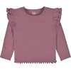 Gerber Baby & Toddler Girls 2-Pack Double Ruffle Long Sleeve TopsShirt(Pink & Purple)