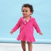 Gerber Baby & Toddler Girls Zipper Hoodie Terry Swimsuit Cover Up(Pink)