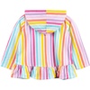 Gerber Baby & Toddler Girls Zipper Hoodie Terry Swimsuit Cover Up(Rainbow)