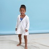 Gerber Baby & Toddler Girls Zipper Hoodie Terry Swimsuit Cover Up(White)