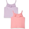 Gerber Baby Girls 2-Pack Sleeveless Tops(Purple/Pink)