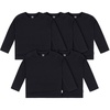 Gerber Baby & Toddler 5-Pack Solid Long Sleeve T-Shirts Jersey 160 GSM(Black)