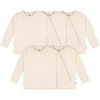Gerber Baby & Toddler 5-Pack Solid Long Sleeve T-Shirts Jersey 160 GSM(Natural)