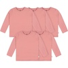 Gerber Baby & Toddler 5-Pack Solid Long Sleeve T-Shirts Jersey 160 GSM(Pink)