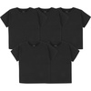 Gerber Baby & Toddler 5-Pack Solid Short Sleeve T-Shirts Jersey 160 GSM(Black)
