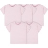 Gerber Baby & Toddler 5-Pack Solid Short Sleeve T-Shirts Jersey 160 GSM(Light Pink)