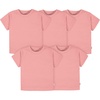 Gerber Baby & Toddler 5-Pack Solid Short Sleeve T-Shirts Jersey 160 GSM(Mauve Pink)