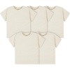 Gerber Baby & Toddler 5-Pack Solid Short Sleeve T-Shirts Jersey 160 GSM(Natural)