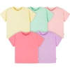 Gerber Baby & Toddler 5-Pack Solid Short Sleeve T-Shirts Jersey 160 GSM(Rainbow)