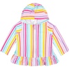 Gerber Baby & Toddler Girls Zipper Hoodie Terry Swimsuit Cover Up(Rainbow)