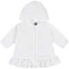 Gerber Baby & Toddler Girls Zipper Hoodie Terry Swimsuit Cover Up(White)