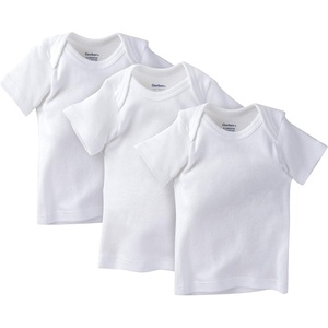 Gerber Baby 3-Pack Short-Sleeve Slip-on Shirts(White)