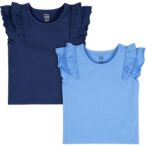 Gerber Baby Girls 2-Pack Sleeveless Tops(Blue/Light Blue)