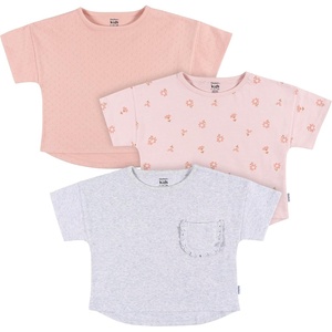 Gerber Baby Girls’ 3-Pack Short Sleeve Tees(Flower)