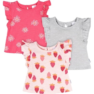 Gerber Baby Girls’ 3-Pack Short Sleeve Tees(Pink Strawberries)