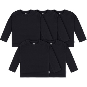 Gerber Baby & Toddler 5-Pack Solid Long Sleeve T-Shirts Jersey 160 GSM(Black)