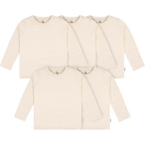 Gerber Baby & Toddler 5-Pack Solid Long Sleeve T-Shirts Jersey 160 GSM(Natural)