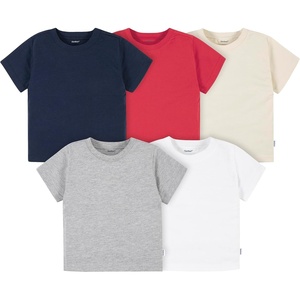 Gerber Baby & Toddler 5-Pack Solid Short Sleeve T-Shirts Jersey 160 GSM(Grey)