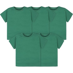Gerber Baby & Toddler 5-Pack Solid Short Sleeve T-Shirts Jersey 160 GSM(Kelly Green)