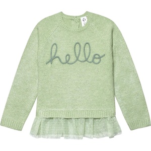 Gerber Baby & Toddler Girls Sweater with Tulle Trim(Green)