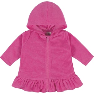 Gerber Baby & Toddler Girls Zipper Hoodie Terry Swimsuit Cover Up(Pink)