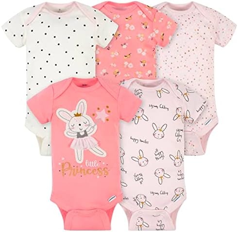 image:imageGERBER Baby Girls 5Pack Variety Onesies Bodysuits Newborn Little Princess Ballerina