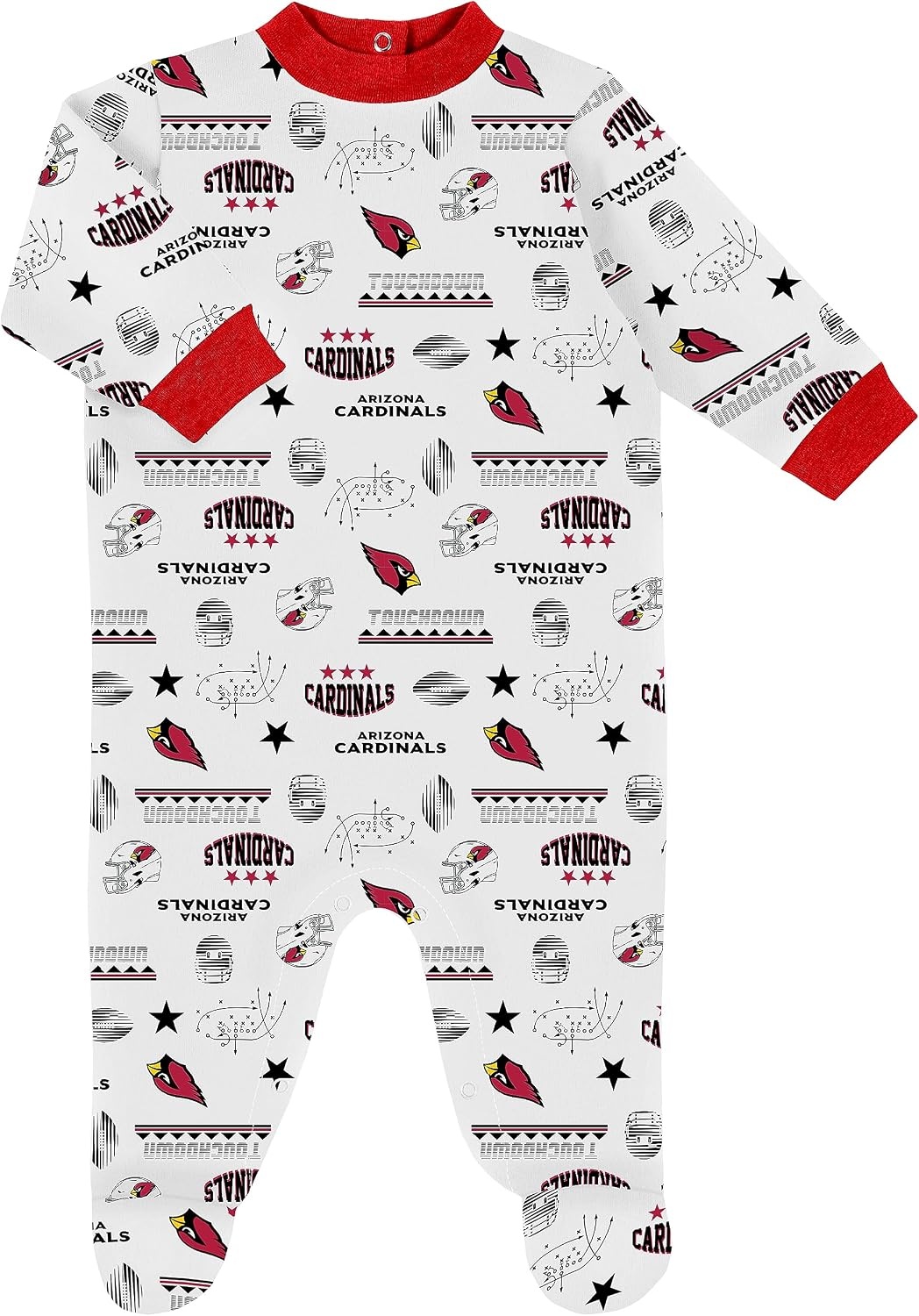 image:imageGerber NFL Baby 3Piece Footed Sleep and Play and Bodysuit Gift SetArizona Cardinals