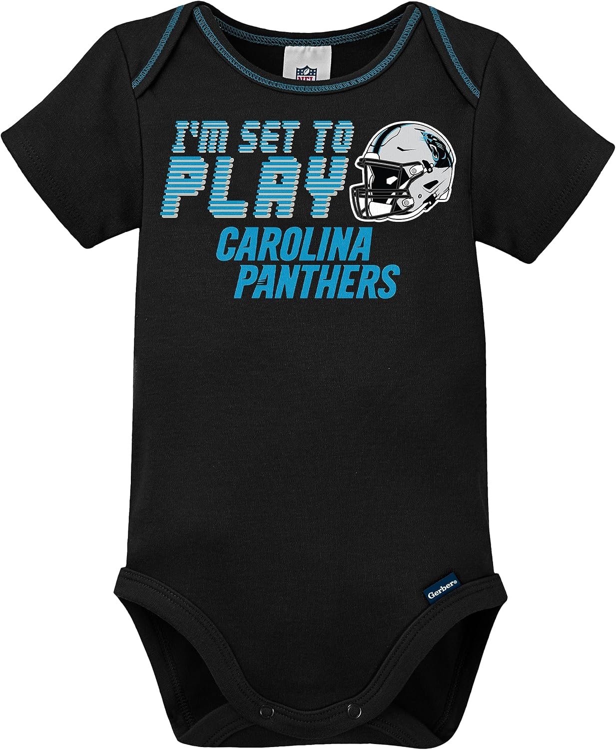 image:imageGerber NFL Baby 3Piece Footed Sleep and Play and Bodysuit Gift SetCarolina Panthers