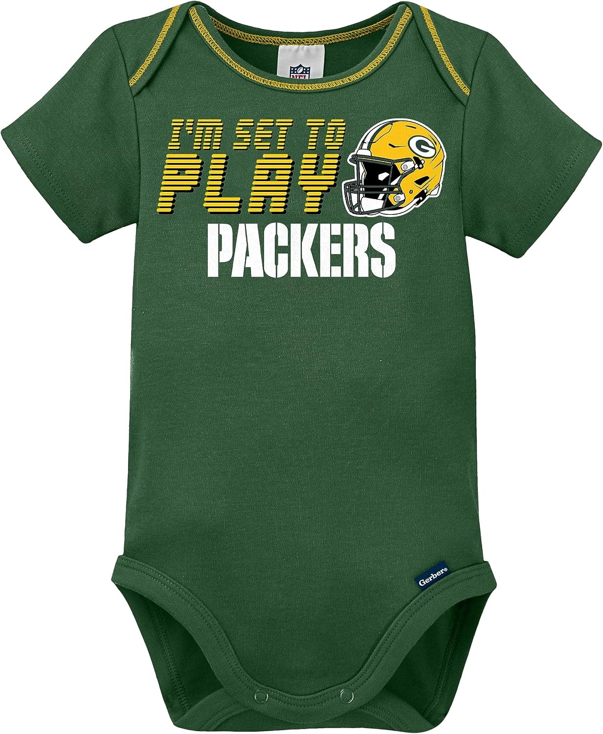 image:imageGerber NFL Baby 3Piece Footed Sleep and Play and Bodysuit Gift SetGreen Bay Packers