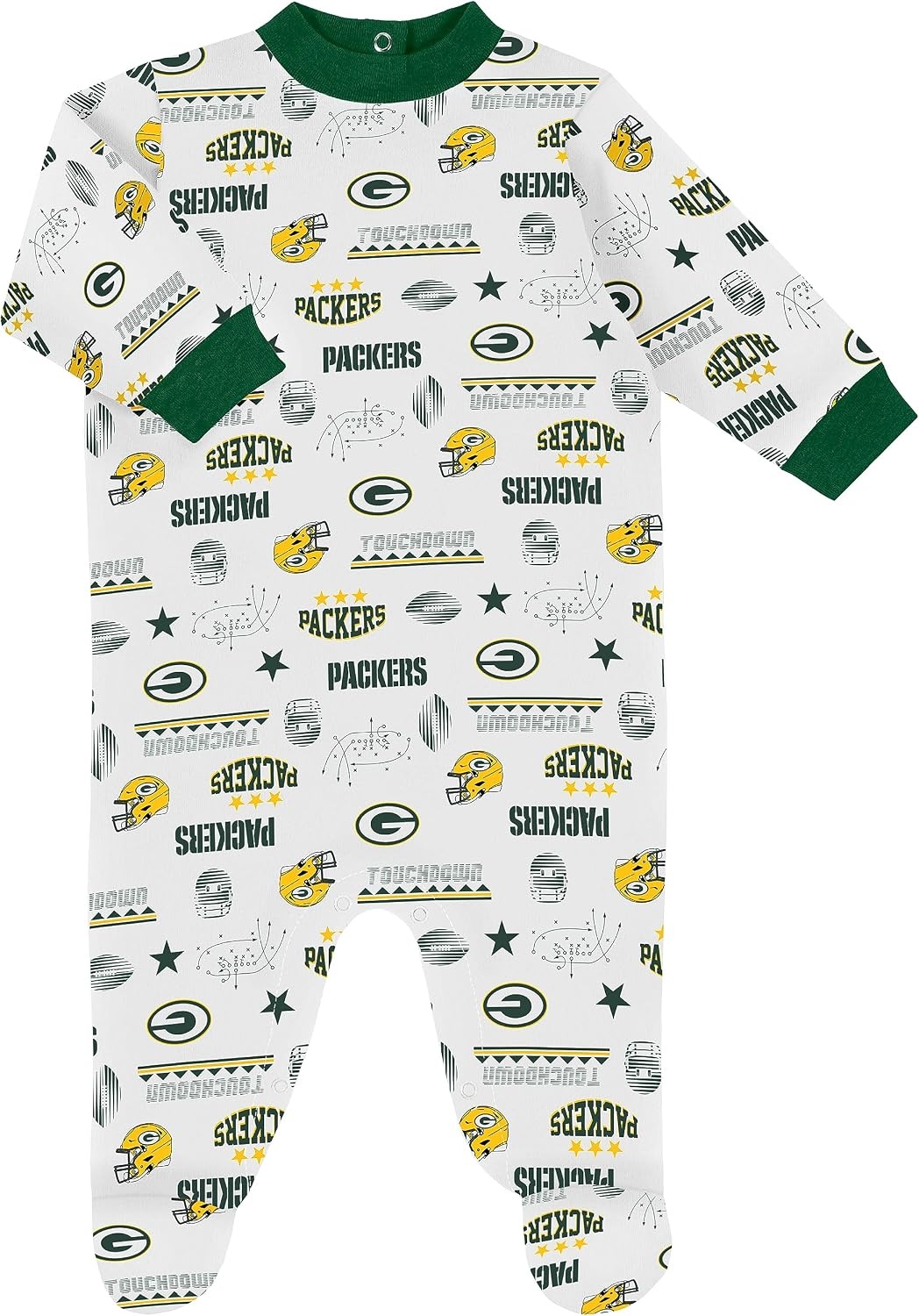 image:imageGerber NFL Baby 3Piece Footed Sleep and Play and Bodysuit Gift SetGreen Bay Packers