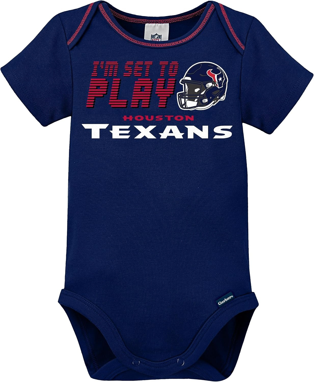 image:imageGerber NFL Baby 3Piece Footed Sleep and Play and Bodysuit Gift SetHouston Texans