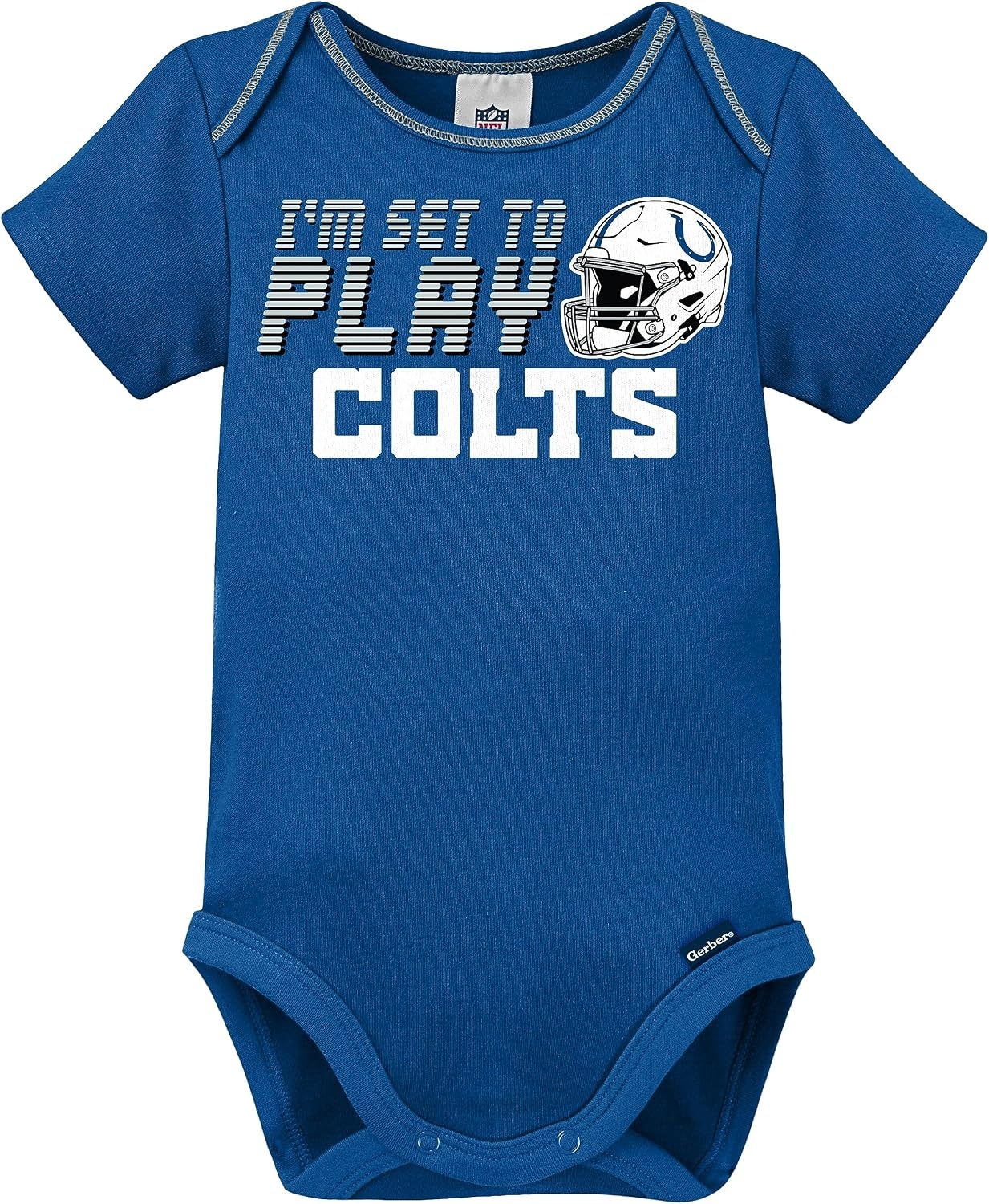 image:imageGerber NFL Baby 3Piece Footed Sleep and Play and Bodysuit Gift SetIndianapolis Colts