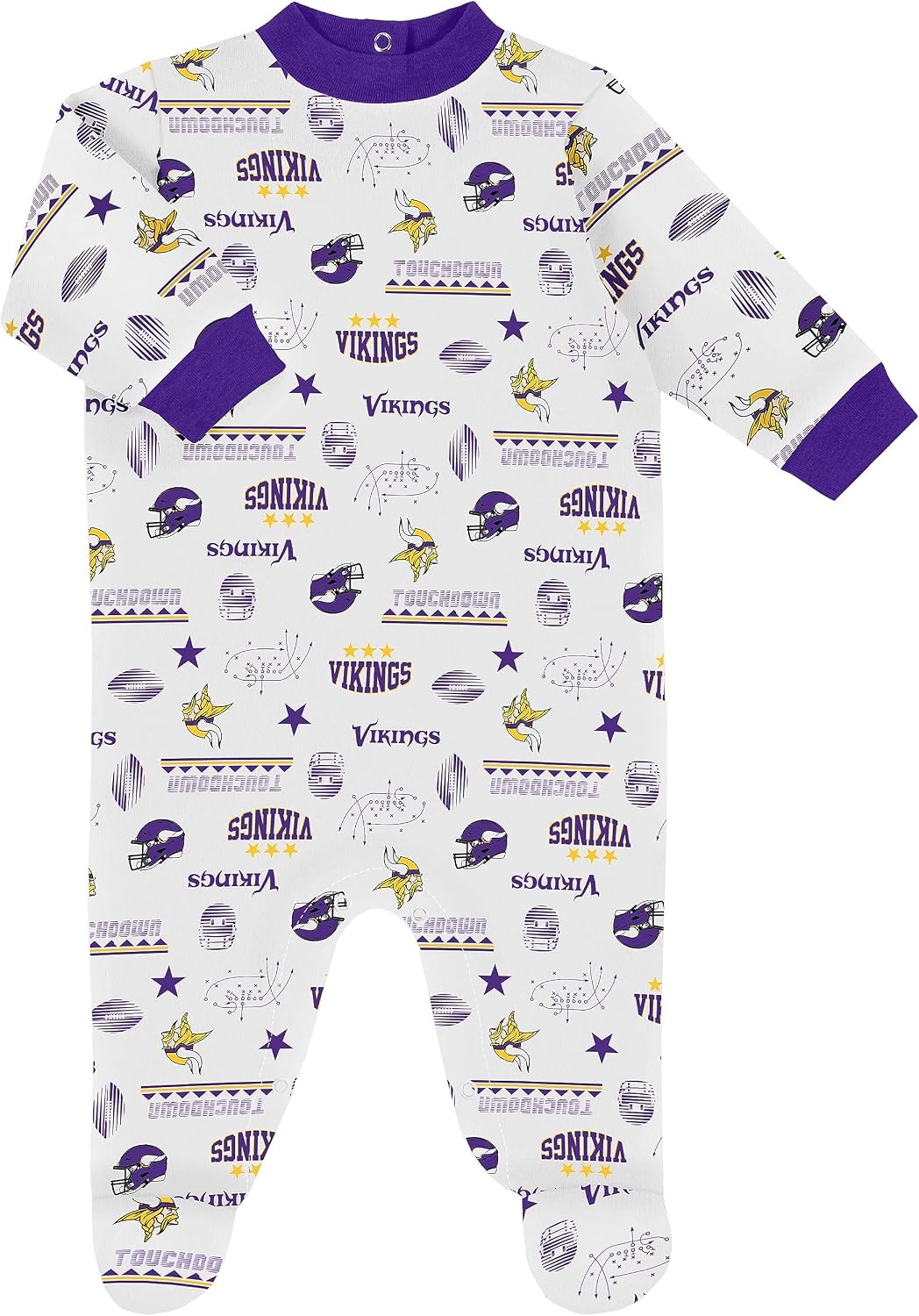 image:imageGerber NFL Baby 3Piece Footed Sleep and Play and Bodysuit Gift SetMinnesota Vikings