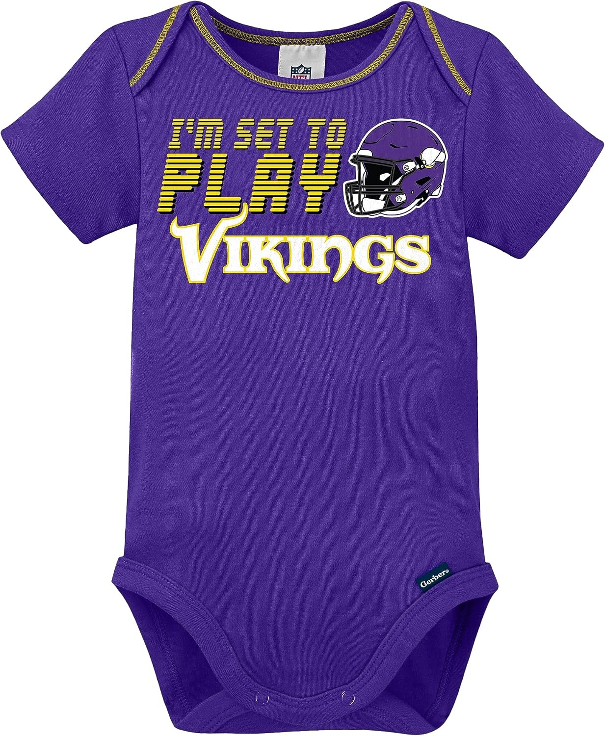 image:imageGerber NFL Baby 3Piece Footed Sleep and Play and Bodysuit Gift SetMinnesota Vikings