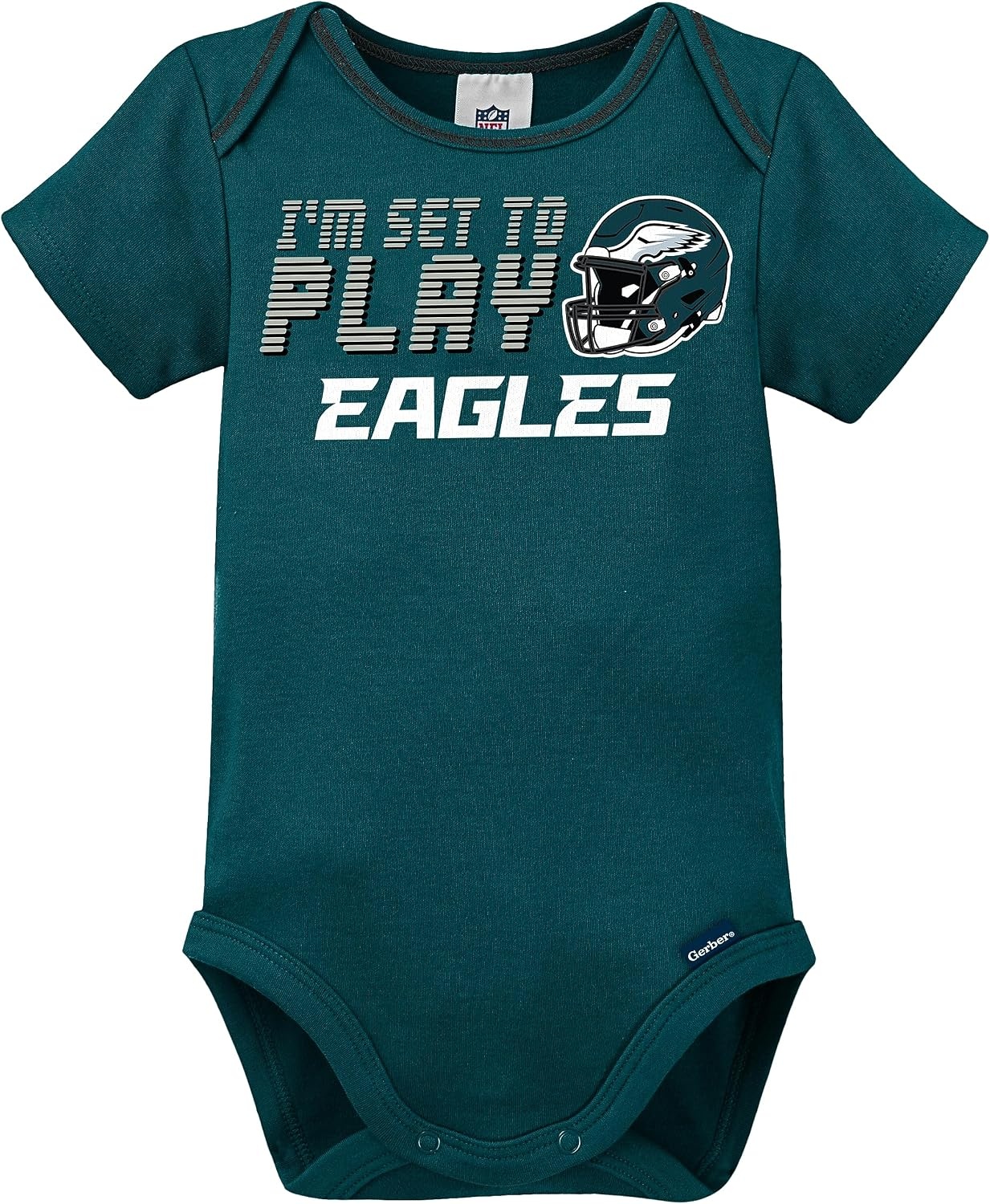 image:imageGerber NFL Baby 3Piece Footed Sleep and Play and Bodysuit Gift SetPhiladelphia Eagles