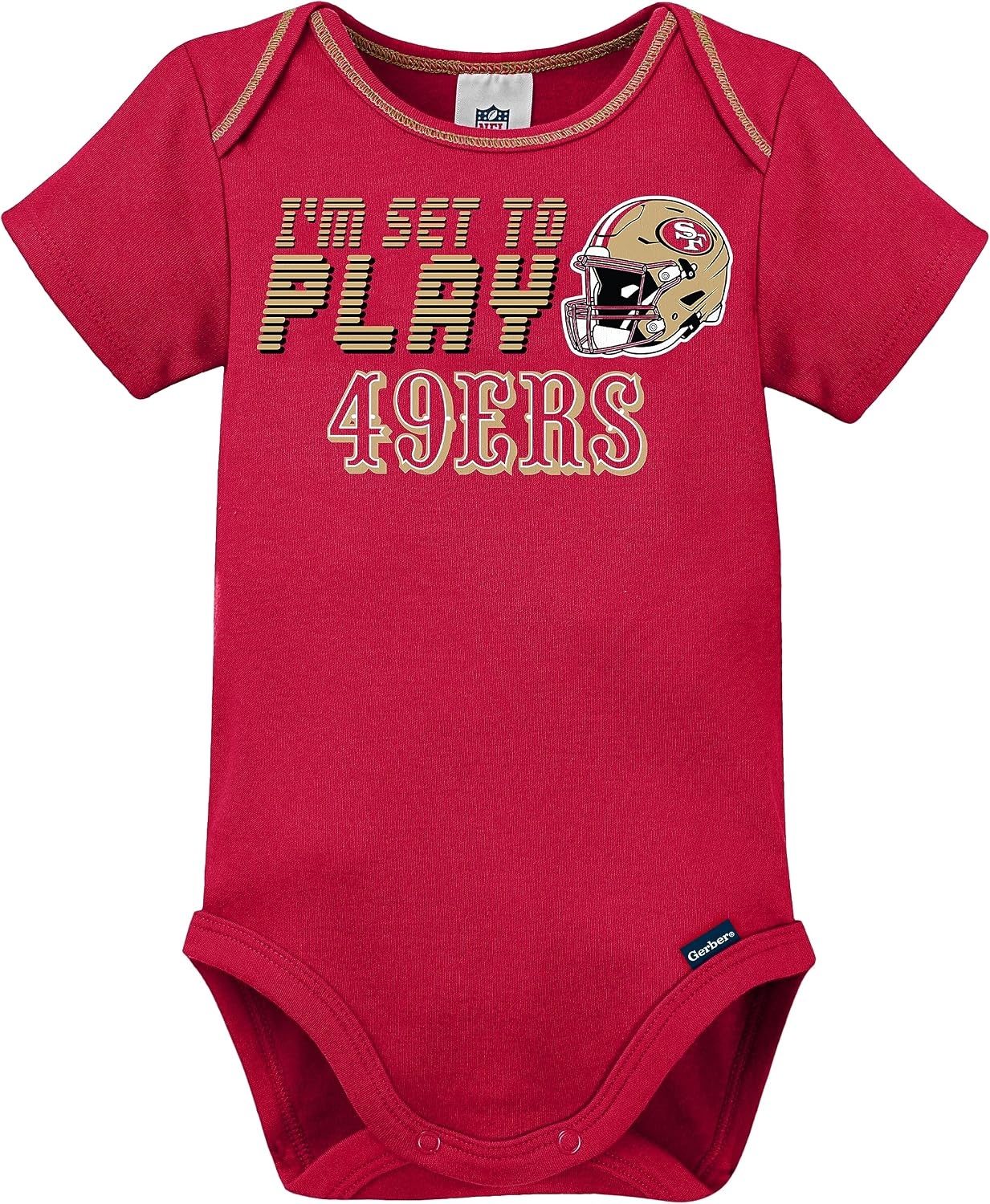 image:imageGerber NFL Baby 3Piece Footed Sleep and Play and Bodysuit Gift SetSan Francisco 49ers