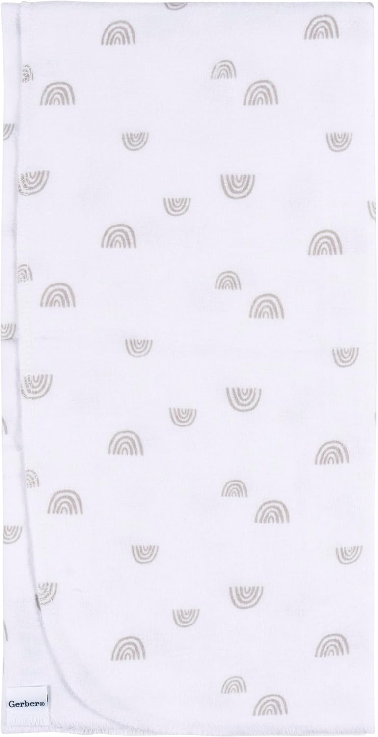 image:imageGerber Unisex Baby 100 Cotton Flannel Receiving Blankets 30x30 Inches Pack of 4 Animal Geo Girl One SizeBoho Rainbow