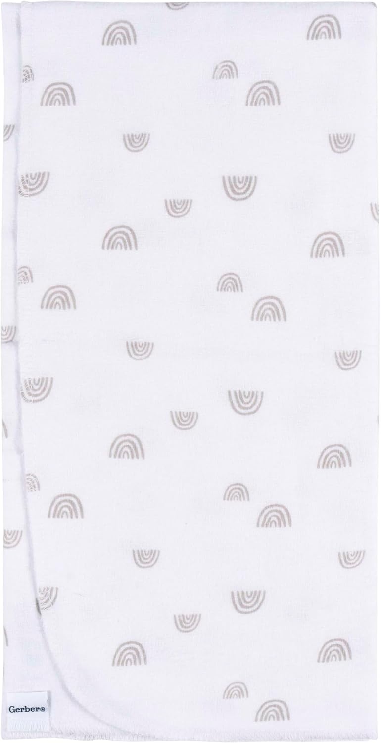 image:imageGerber Unisex Baby 100 Cotton Flannel Receiving Blankets 30x30 Inches Pack of 4 Animal Geo Girl One SizeBoho Rainbow