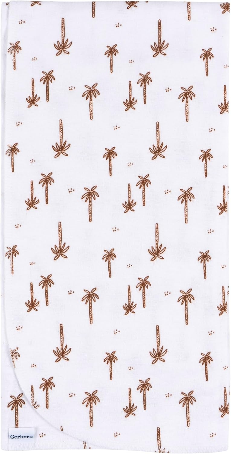 image:imageGerber Unisex Baby 100 Cotton Flannel Receiving Blankets 30x30 Inches Pack of 4 Animal Geo Girl One SizeDino Time