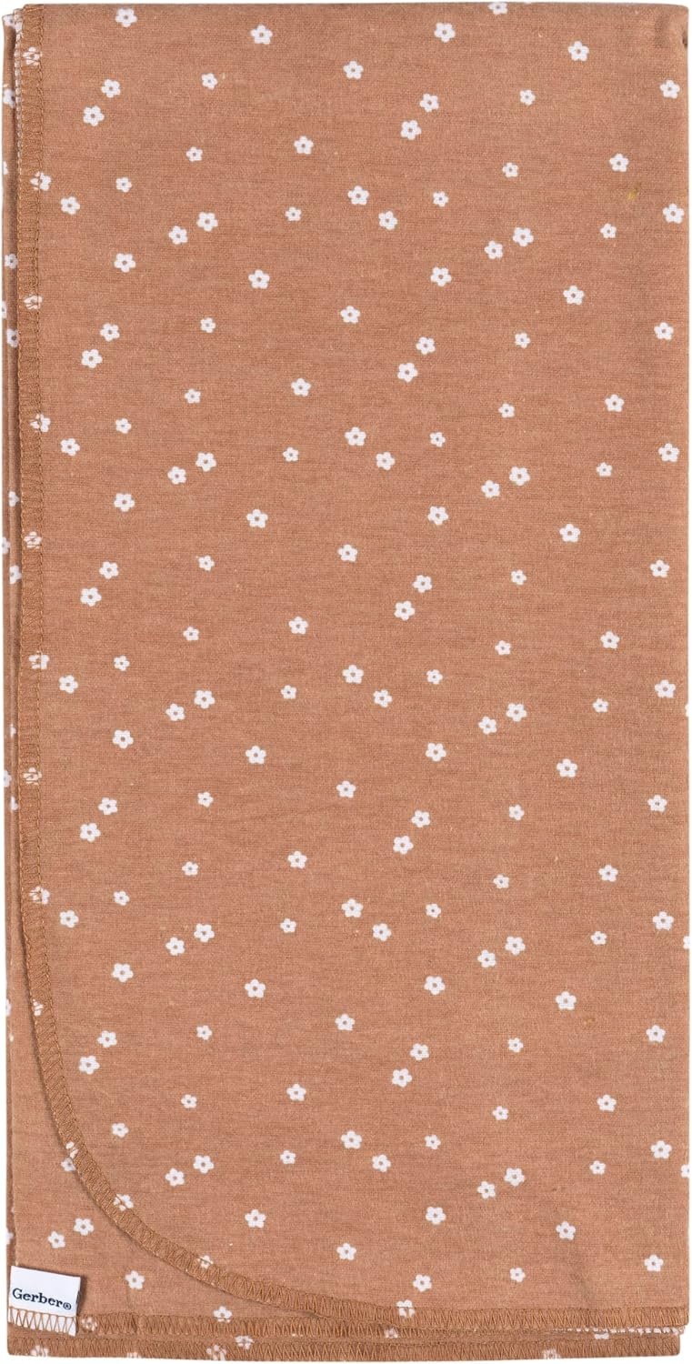 image:imageGerber Unisex Baby 100 Cotton Flannel Receiving Blankets 30x30 Inches Pack of 4 Animal Geo Girl One SizeRetro Floral