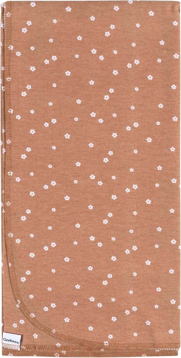 image:imageGerber Unisex Baby 100 Cotton Flannel Receiving Blankets 30x30 Inches Pack of 4 Animal Geo Girl One SizeRetro Floral